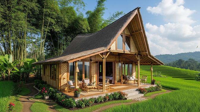 Desain Rumah Bambu: Nyaman Layaknya Hunian Villa